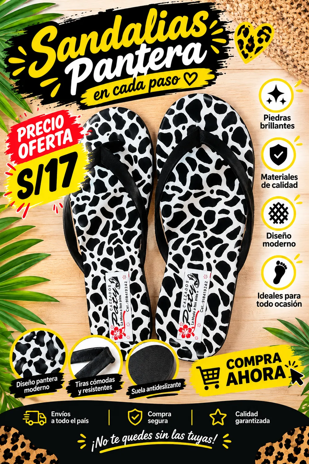 Sandalias pantera