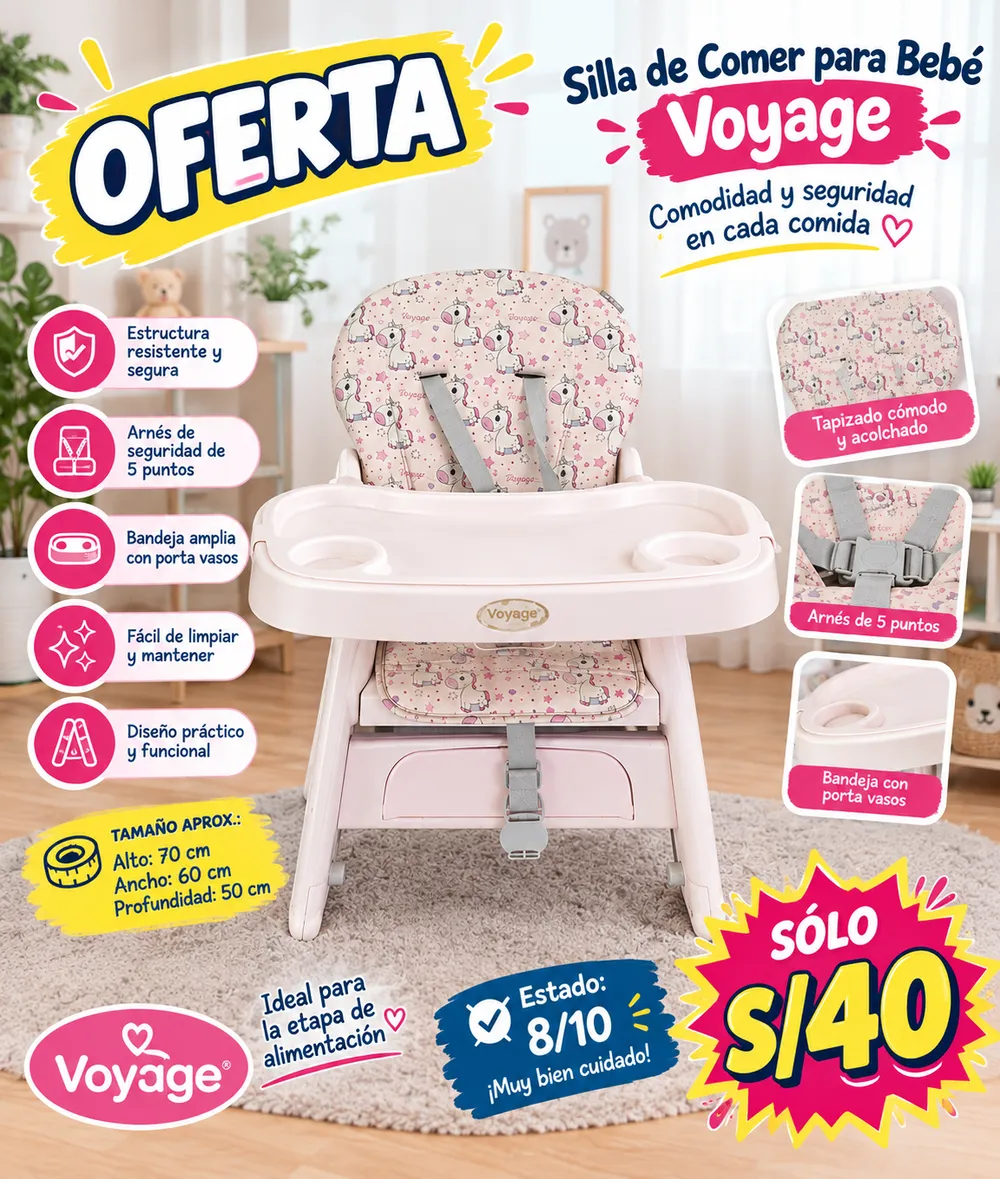 Silla de Comer para Bebé Voyage