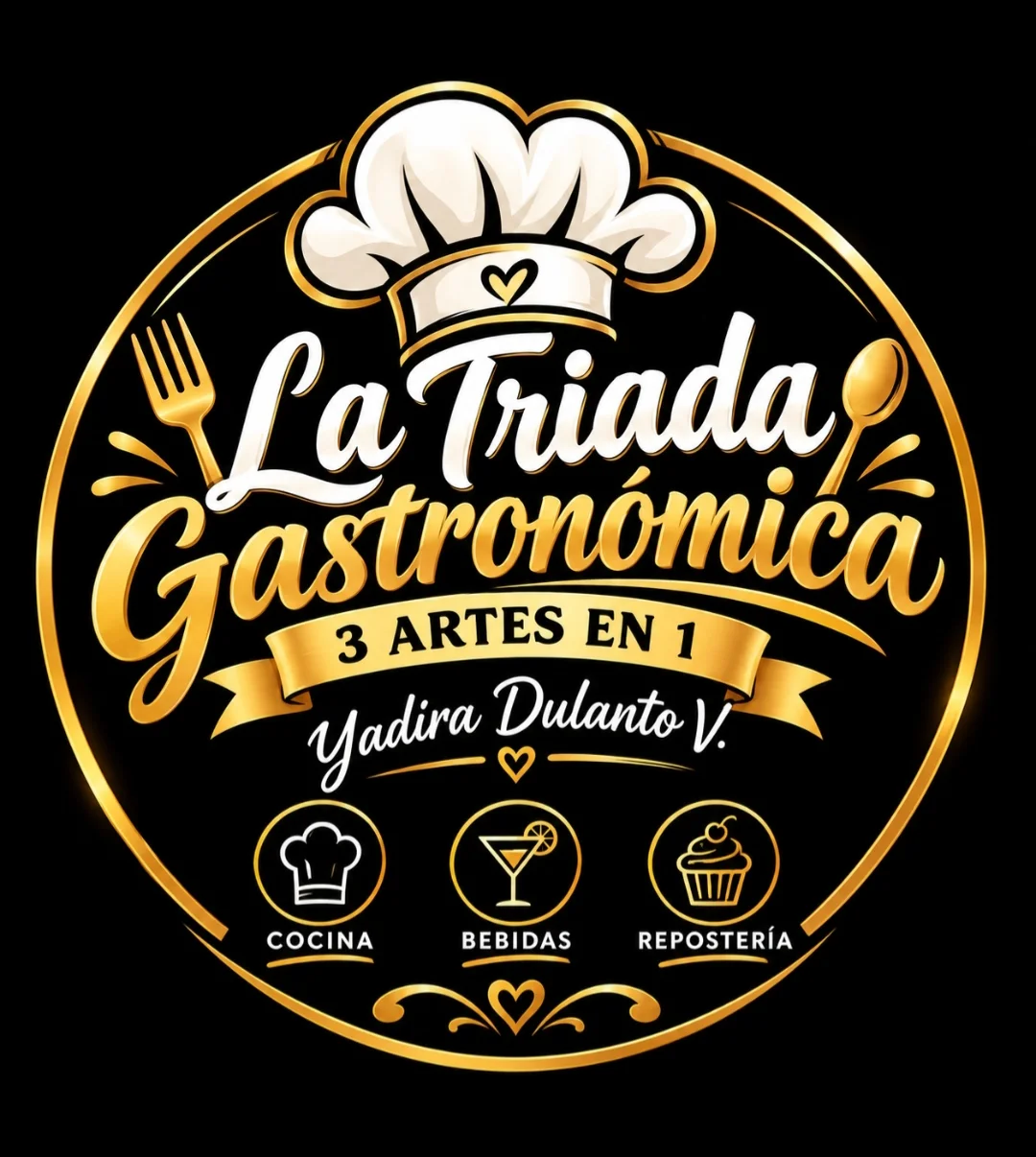 Logo de Triada gastronomíca son 3 artes en 1 